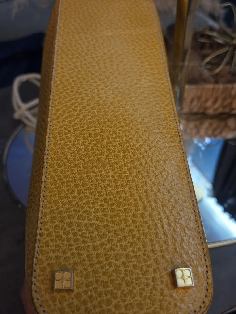 Kate Spade New York Made in Italy Mustard Pebbled Leather Bag + Roostercuster BC